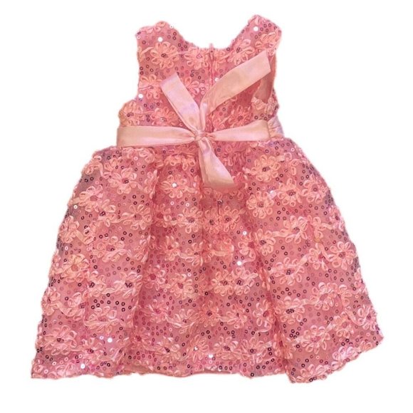 Rare Editions Sleevless Sequin Party Dress SIZE 18 MONTHS - Picture 2 of 3